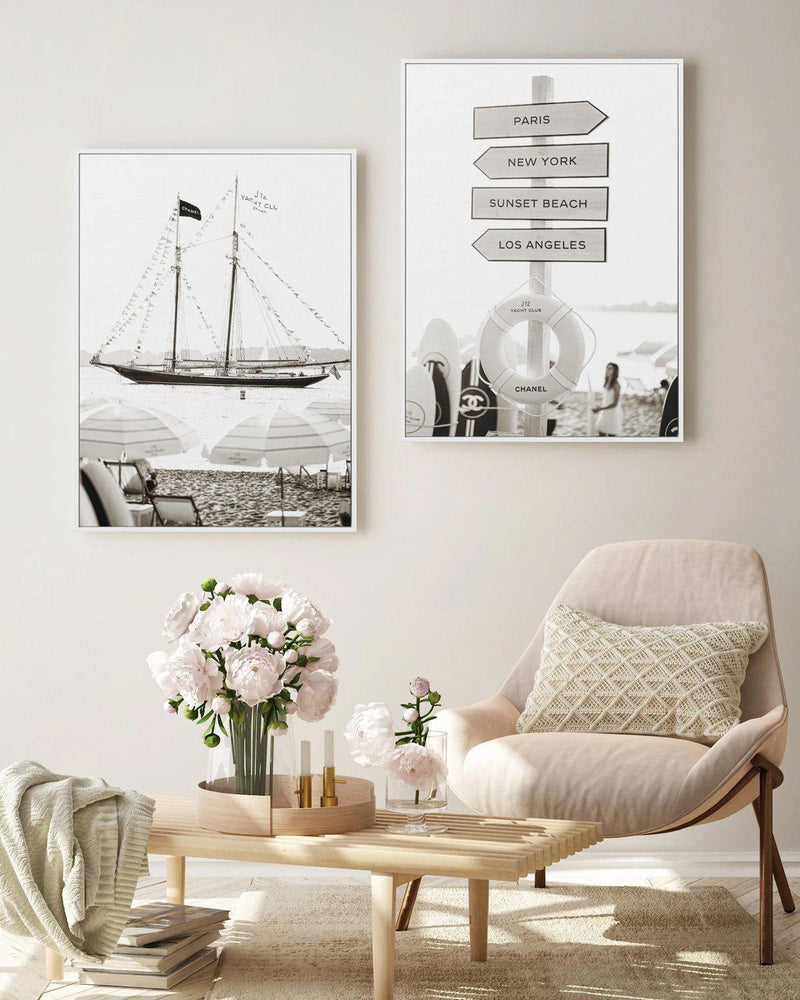 Fashion Yacht Club No I | Framed Canvas-CANVAS-You can shop wall art online with Olive et Oriel for everything from abstract art to fun kids wall art. Our beautiful modern art prints and canvas art are available from large canvas prints to wall art paintings and our proudly Australian artwork collection offers only the highest quality framed large wall art and canvas art Australia - You can buy fashion photography prints or Hampton print posters and paintings on canvas from Olive et Oriel and ha