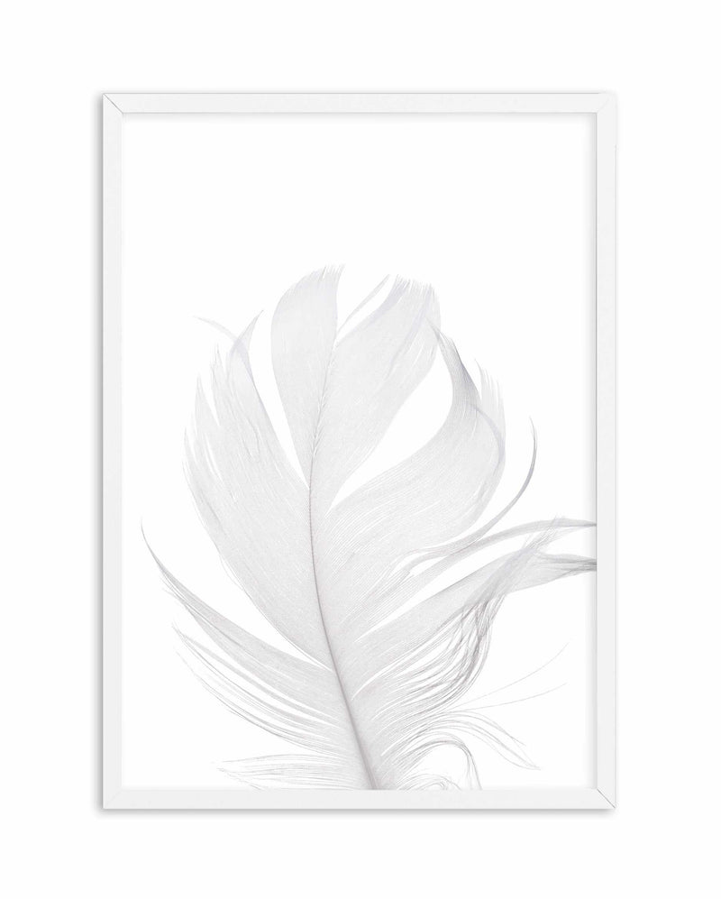 Feather II | White Art Print-PRINT-Olive et Oriel-Olive et Oriel-A5 | 5.8" x 8.3" | 14.8 x 21cm-White-With White Border-Buy-Australian-Art-Prints-Online-with-Olive-et-Oriel-Your-Artwork-Specialists-Austrailia-Decorate-With-Coastal-Photo-Wall-Art-Prints-From-Our-Beach-House-Artwork-Collection-Fine-Poster-and-Framed-Artwork