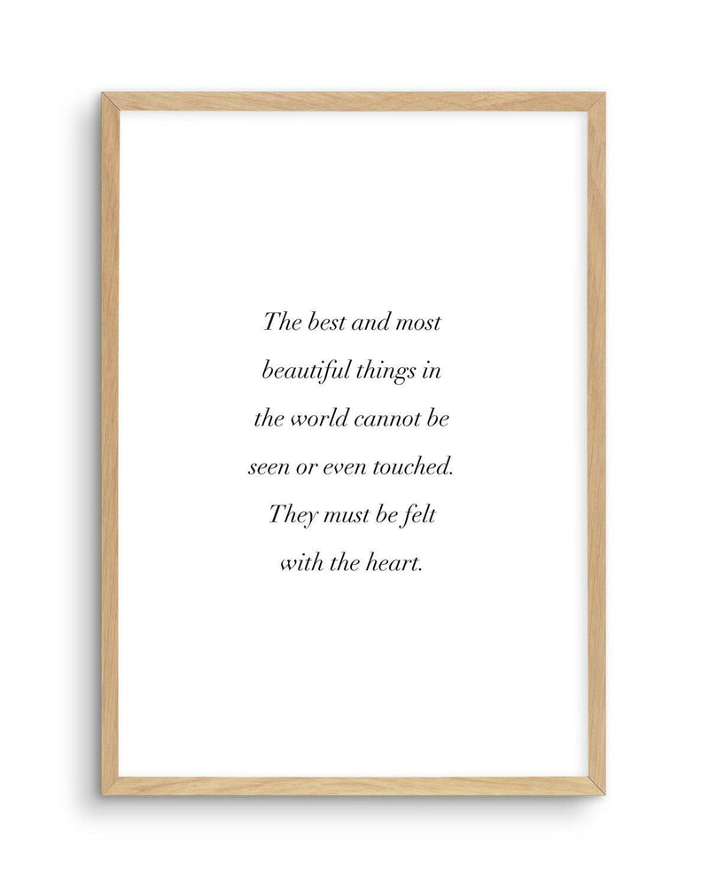 Felt with Heart Art Print-PRINT-Olive et Oriel-Olive et Oriel-A4 | 8.3" x 11.7" | 21 x 29.7cm-Oak-With White Border-Buy-Australian-Art-Prints-Online-with-Olive-et-Oriel-Your-Artwork-Specialists-Austrailia-Decorate-With-Coastal-Photo-Wall-Art-Prints-From-Our-Beach-House-Artwork-Collection-Fine-Poster-and-Framed-Artwork