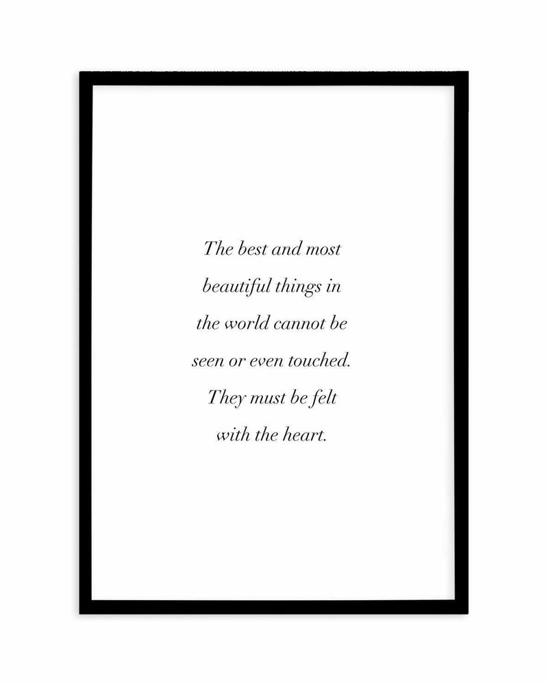 Felt with Heart Art Print-PRINT-Olive et Oriel-Olive et Oriel-A4 | 8.3" x 11.7" | 21 x 29.7cm-Black-With White Border-Buy-Australian-Art-Prints-Online-with-Olive-et-Oriel-Your-Artwork-Specialists-Austrailia-Decorate-With-Coastal-Photo-Wall-Art-Prints-From-Our-Beach-House-Artwork-Collection-Fine-Poster-and-Framed-Artwork