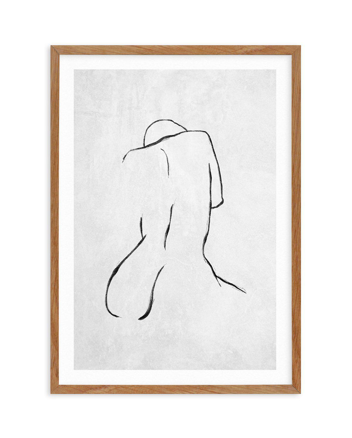 Female Form | Grey Art Print-PRINT-Olive et Oriel-Olive et Oriel-Buy-Australian-Art-Prints-Online-with-Olive-et-Oriel-Your-Artwork-Specialists-Austrailia-Decorate-With-Coastal-Photo-Wall-Art-Prints-From-Our-Beach-House-Artwork-Collection-Fine-Poster-and-Framed-Artwork