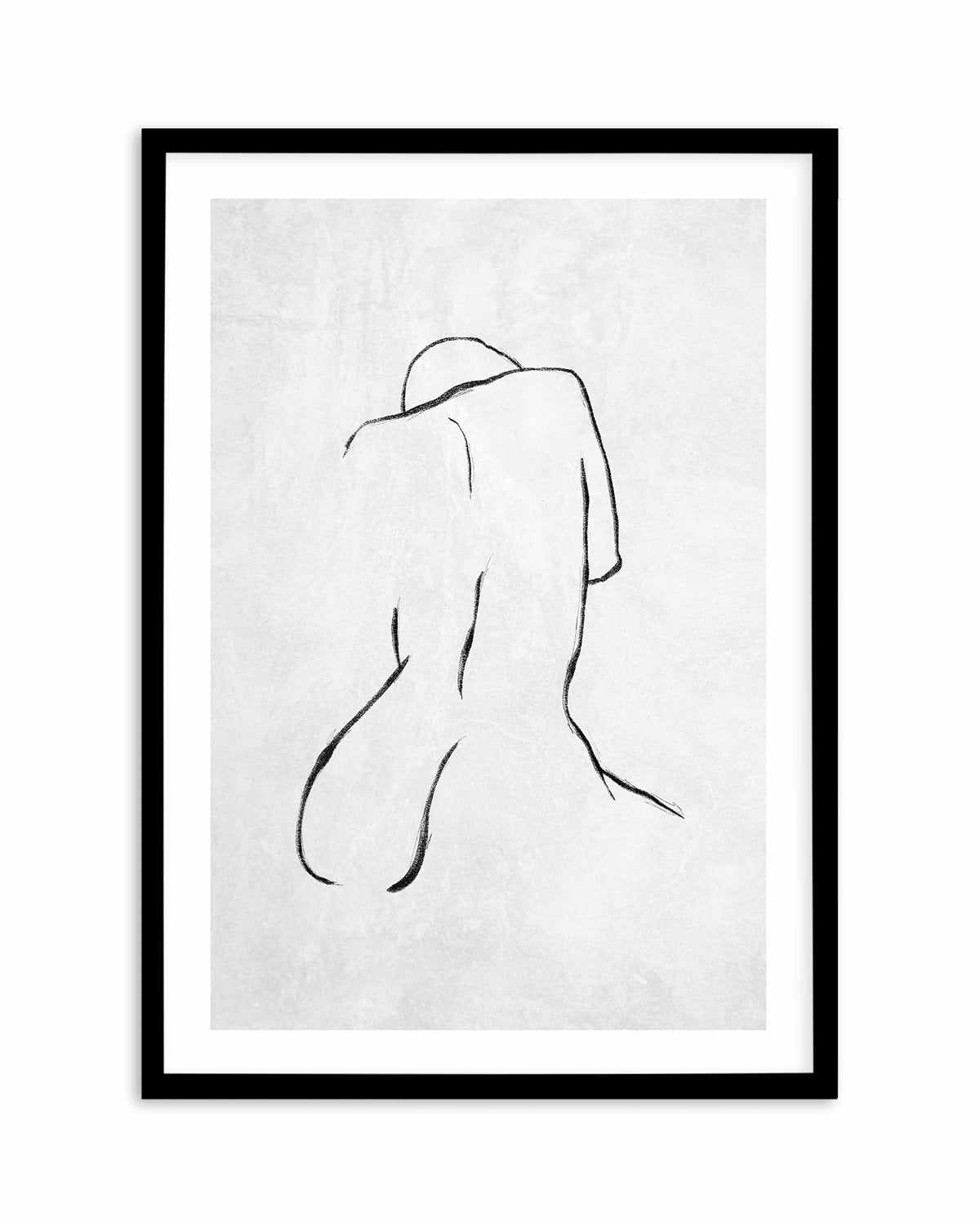 Female Form | Grey Art Print-PRINT-Olive et Oriel-Olive et Oriel-A5 | 5.8" x 8.3" | 14.8 x 21cm-Black-With White Border-Buy-Australian-Art-Prints-Online-with-Olive-et-Oriel-Your-Artwork-Specialists-Austrailia-Decorate-With-Coastal-Photo-Wall-Art-Prints-From-Our-Beach-House-Artwork-Collection-Fine-Poster-and-Framed-Artwork