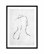 Female Form | Grey Art Print-PRINT-Olive et Oriel-Olive et Oriel-A5 | 5.8" x 8.3" | 14.8 x 21cm-Black-With White Border-Buy-Australian-Art-Prints-Online-with-Olive-et-Oriel-Your-Artwork-Specialists-Austrailia-Decorate-With-Coastal-Photo-Wall-Art-Prints-From-Our-Beach-House-Artwork-Collection-Fine-Poster-and-Framed-Artwork
