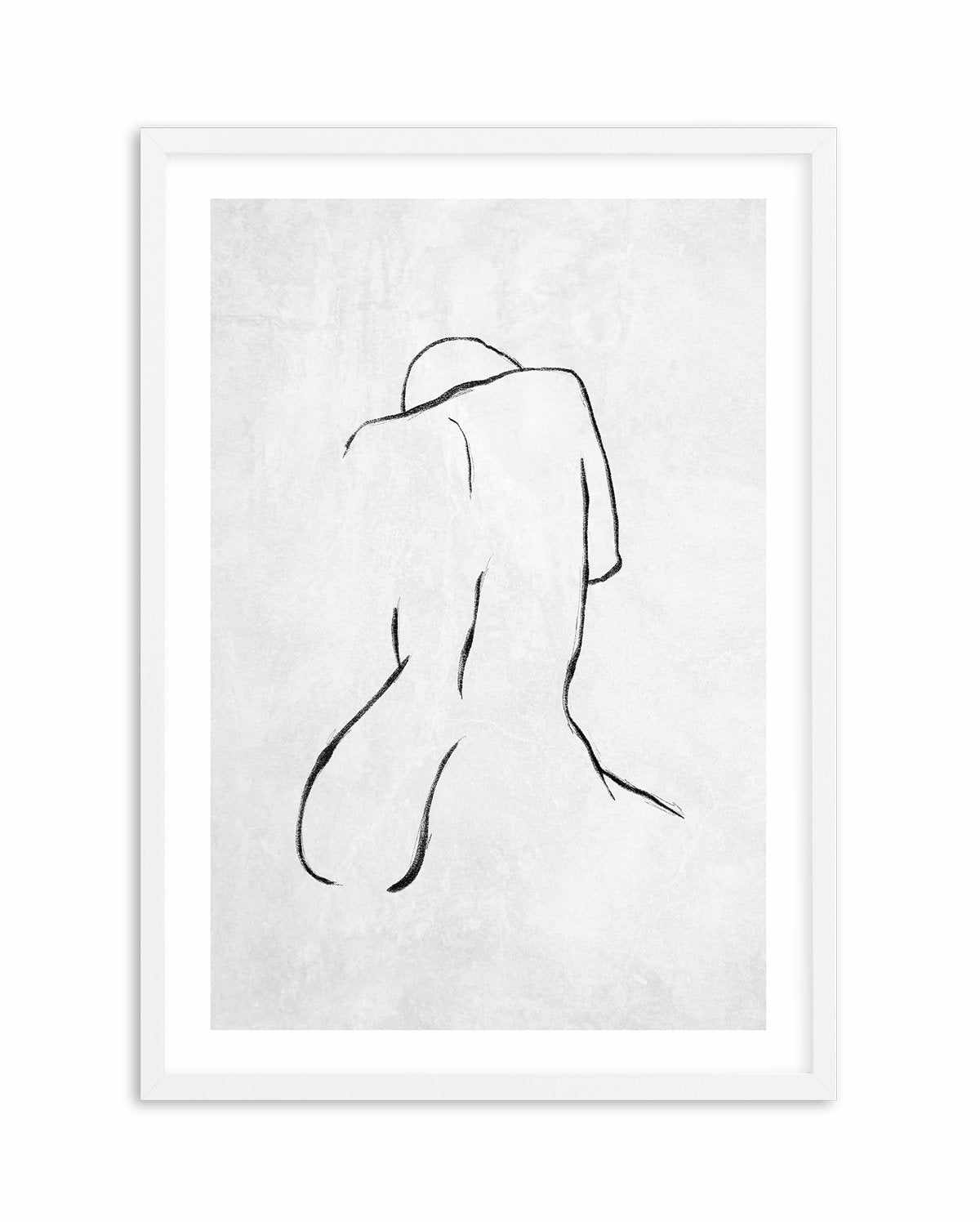 Female Form | Grey Art Print-PRINT-Olive et Oriel-Olive et Oriel-A5 | 5.8" x 8.3" | 14.8 x 21cm-White-With White Border-Buy-Australian-Art-Prints-Online-with-Olive-et-Oriel-Your-Artwork-Specialists-Austrailia-Decorate-With-Coastal-Photo-Wall-Art-Prints-From-Our-Beach-House-Artwork-Collection-Fine-Poster-and-Framed-Artwork