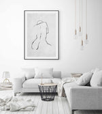 Female Form | Grey Art Print-PRINT-Olive et Oriel-Olive et Oriel-Buy-Australian-Art-Prints-Online-with-Olive-et-Oriel-Your-Artwork-Specialists-Austrailia-Decorate-With-Coastal-Photo-Wall-Art-Prints-From-Our-Beach-House-Artwork-Collection-Fine-Poster-and-Framed-Artwork