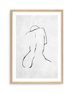Female Form | Grey Art Print-PRINT-Olive et Oriel-Olive et Oriel-A5 | 5.8" x 8.3" | 14.8 x 21cm-Oak-With White Border-Buy-Australian-Art-Prints-Online-with-Olive-et-Oriel-Your-Artwork-Specialists-Austrailia-Decorate-With-Coastal-Photo-Wall-Art-Prints-From-Our-Beach-House-Artwork-Collection-Fine-Poster-and-Framed-Artwork