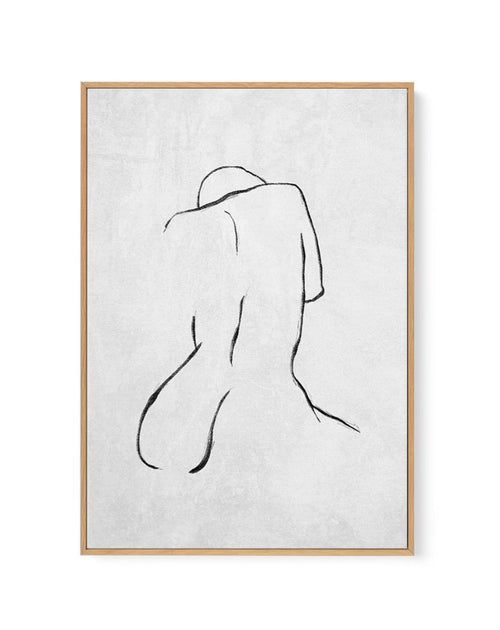 Female Form | Grey | Framed Canvas-CANVAS-You can shop wall art online with Olive et Oriel for everything from abstract art to fun kids wall art. Our beautiful modern art prints and canvas art are available from large canvas prints to wall art paintings and our proudly Australian artwork collection offers only the highest quality framed large wall art and canvas art Australia - You can buy fashion photography prints or Hampton print posters and paintings on canvas from Olive et Oriel and have th