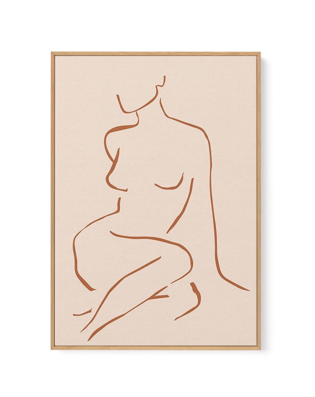 Female Form I | Terracotta | Framed Canvas-CANVAS-You can shop wall art online with Olive et Oriel for everything from abstract art to fun kids wall art. Our beautiful modern art prints and canvas art are available from large canvas prints to wall art paintings and our proudly Australian artwork collection offers only the highest quality framed large wall art and canvas art Australia - You can buy fashion photography prints or Hampton print posters and paintings on canvas from Olive et Oriel and