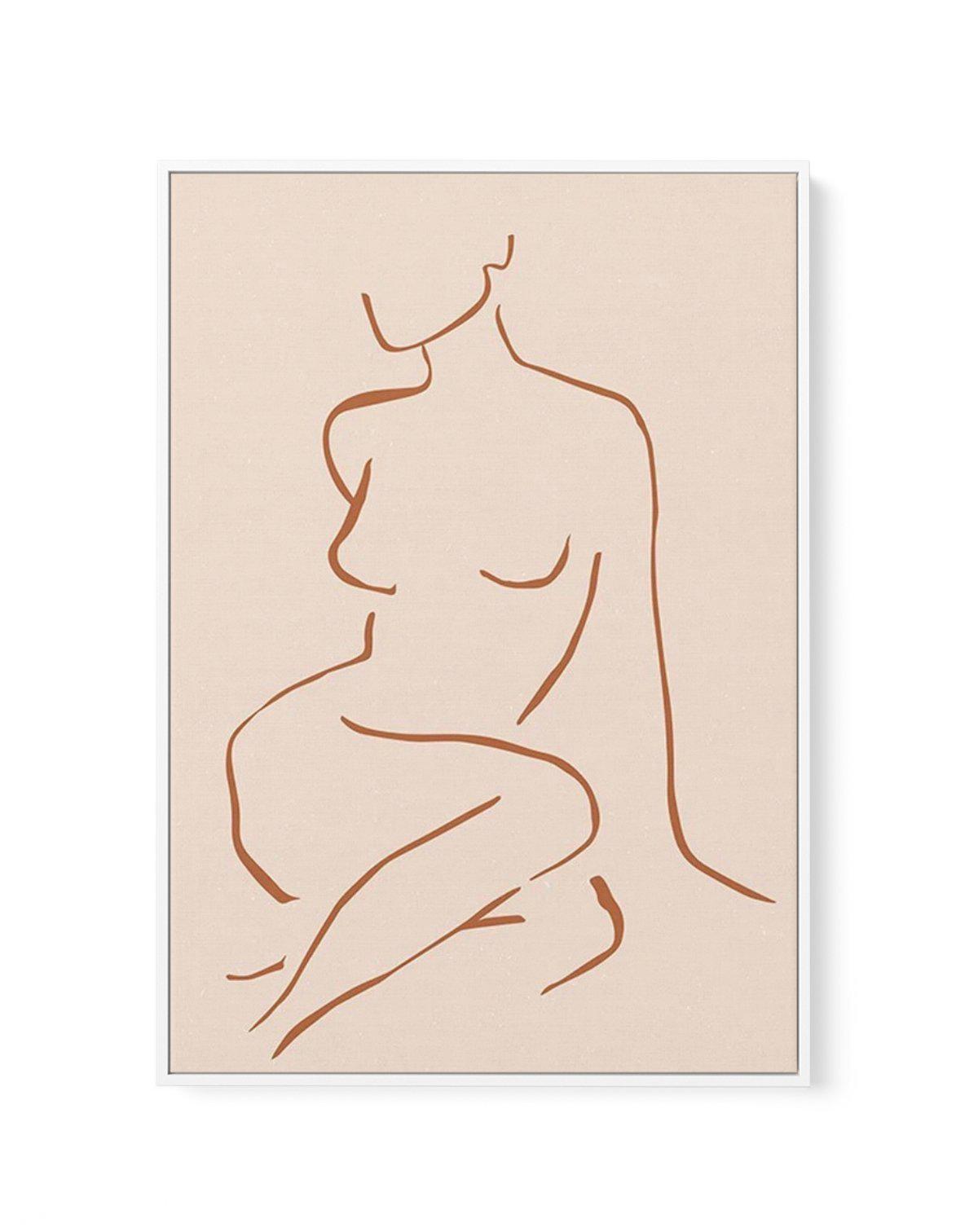 Female Form I | Terracotta | Framed Canvas-CANVAS-You can shop wall art online with Olive et Oriel for everything from abstract art to fun kids wall art. Our beautiful modern art prints and canvas art are available from large canvas prints to wall art paintings and our proudly Australian artwork collection offers only the highest quality framed large wall art and canvas art Australia - You can buy fashion photography prints or Hampton print posters and paintings on canvas from Olive et Oriel and