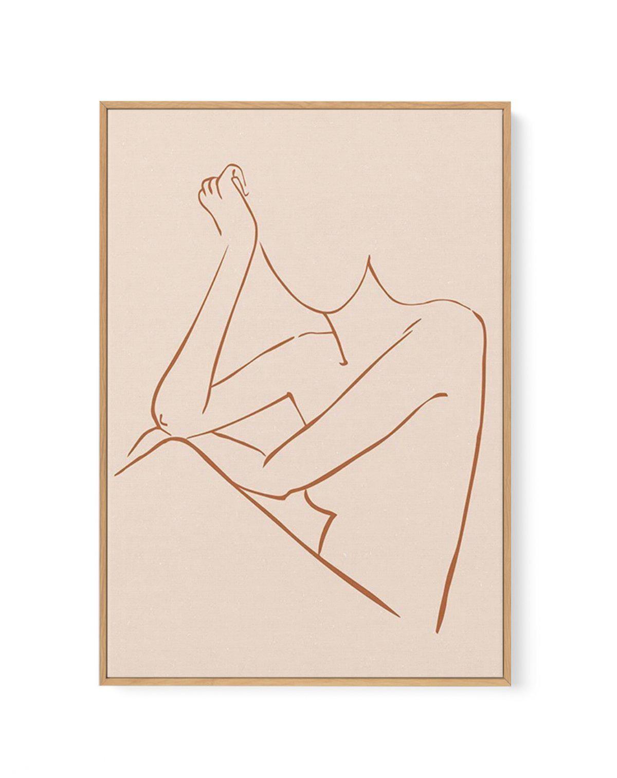 Female Form II | Terracotta | Framed Canvas-CANVAS-You can shop wall art online with Olive et Oriel for everything from abstract art to fun kids wall art. Our beautiful modern art prints and canvas art are available from large canvas prints to wall art paintings and our proudly Australian artwork collection offers only the highest quality framed large wall art and canvas art Australia - You can buy fashion photography prints or Hampton print posters and paintings on canvas from Olive et Oriel an