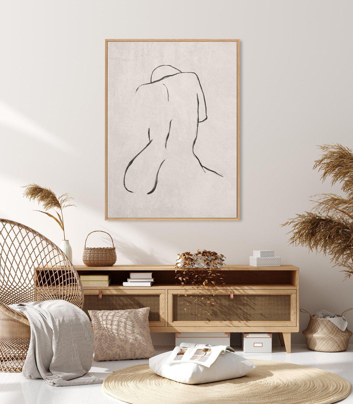 Female Form in Terra | Framed Canvas-CANVAS-You can shop wall art online with Olive et Oriel for everything from abstract art to fun kids wall art. Our beautiful modern art prints and canvas art are available from large canvas prints to wall art paintings and our proudly Australian artwork collection offers only the highest quality framed large wall art and canvas art Australia - You can buy fashion photography prints or Hampton print posters and paintings on canvas from Olive et Oriel and have 