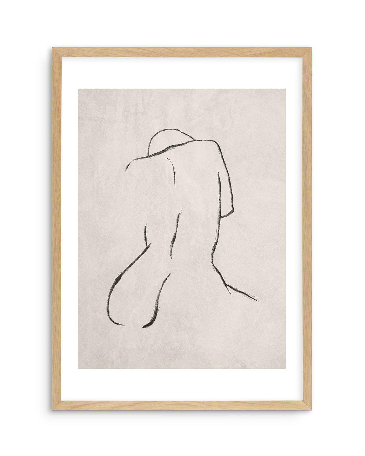 Female Form | Terra Art Print-PRINT-Olive et Oriel-Olive et Oriel-A5 | 5.8" x 8.3" | 14.8 x 21cm-Oak-With White Border-Buy-Australian-Art-Prints-Online-with-Olive-et-Oriel-Your-Artwork-Specialists-Austrailia-Decorate-With-Coastal-Photo-Wall-Art-Prints-From-Our-Beach-House-Artwork-Collection-Fine-Poster-and-Framed-Artwork