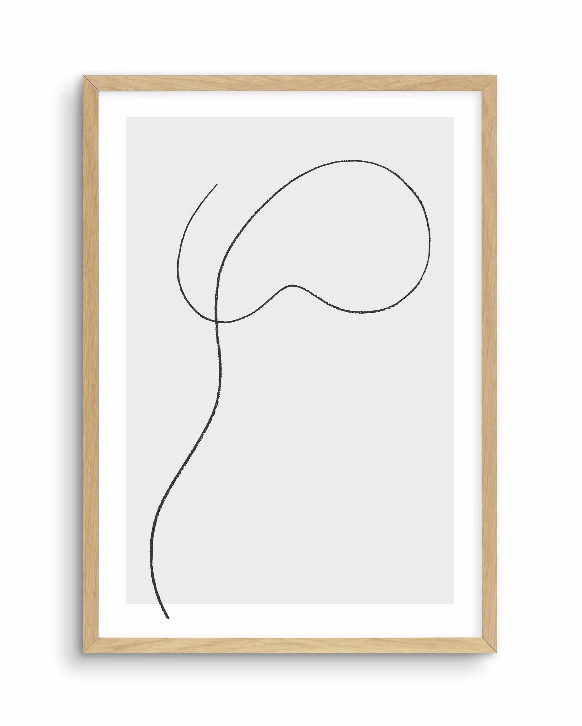 Female Line Art Print-PRINT-Olive et Oriel-Olive et Oriel-A5 | 5.8" x 8.3" | 14.8 x 21cm-Oak-With White Border-Buy-Australian-Art-Prints-Online-with-Olive-et-Oriel-Your-Artwork-Specialists-Austrailia-Decorate-With-Coastal-Photo-Wall-Art-Prints-From-Our-Beach-House-Artwork-Collection-Fine-Poster-and-Framed-Artwork