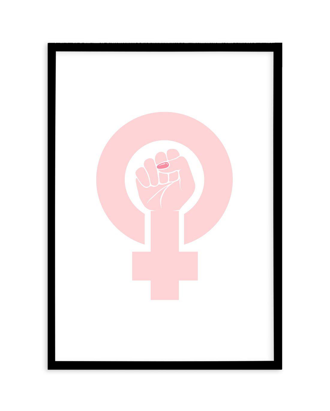 Female Power Symbol Art Print-PRINT-Olive et Oriel-Olive et Oriel-A5 | 5.8" x 8.3" | 14.8 x 21cm-Black-With White Border-Buy-Australian-Art-Prints-Online-with-Olive-et-Oriel-Your-Artwork-Specialists-Austrailia-Decorate-With-Coastal-Photo-Wall-Art-Prints-From-Our-Beach-House-Artwork-Collection-Fine-Poster-and-Framed-Artwork