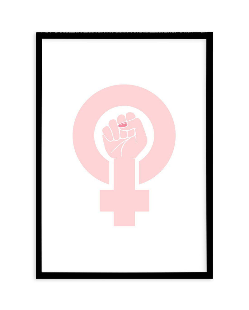 Female Power Symbol Art Print-PRINT-Olive et Oriel-Olive et Oriel-A5 | 5.8" x 8.3" | 14.8 x 21cm-Black-With White Border-Buy-Australian-Art-Prints-Online-with-Olive-et-Oriel-Your-Artwork-Specialists-Austrailia-Decorate-With-Coastal-Photo-Wall-Art-Prints-From-Our-Beach-House-Artwork-Collection-Fine-Poster-and-Framed-Artwork