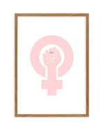 Female Power Symbol Art Print-PRINT-Olive et Oriel-Olive et Oriel-50x70 cm | 19.6" x 27.5"-Walnut-With White Border-Buy-Australian-Art-Prints-Online-with-Olive-et-Oriel-Your-Artwork-Specialists-Austrailia-Decorate-With-Coastal-Photo-Wall-Art-Prints-From-Our-Beach-House-Artwork-Collection-Fine-Poster-and-Framed-Artwork