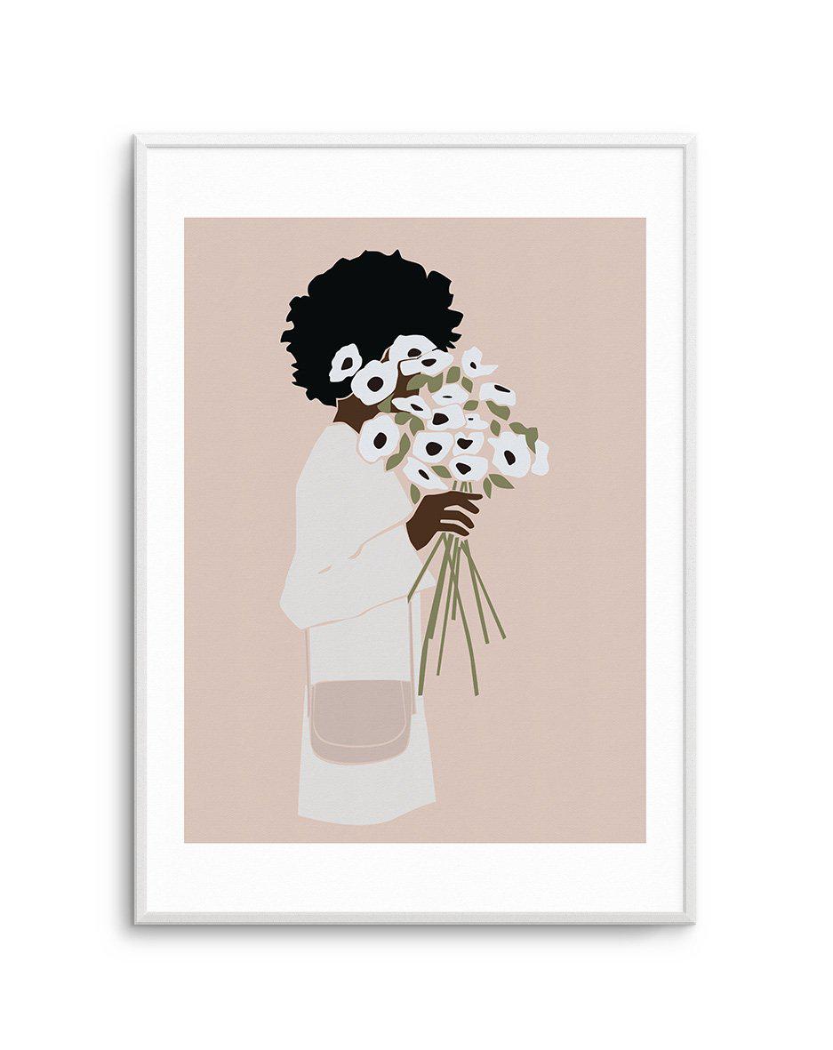 Femme Aux Fleurs Art Print-PRINT-Olive et Oriel-Olive et Oriel-A5 | 5.8" x 8.3" | 14.8 x 21cm-Unframed Art Print-With White Border-Buy-Australian-Art-Prints-Online-with-Olive-et-Oriel-Your-Artwork-Specialists-Austrailia-Decorate-With-Coastal-Photo-Wall-Art-Prints-From-Our-Beach-House-Artwork-Collection-Fine-Poster-and-Framed-Artwork