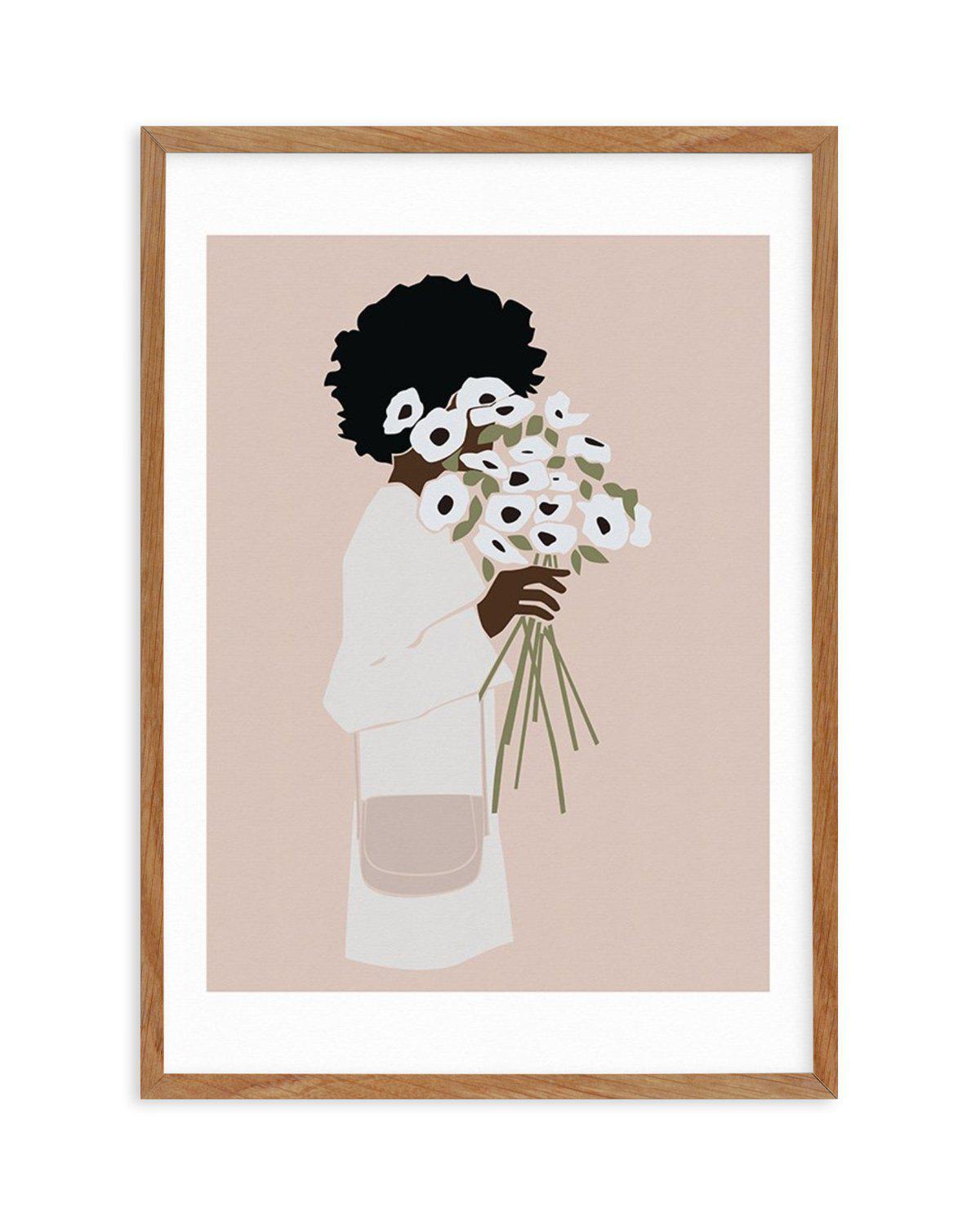 Femme Aux Fleurs Art Print-PRINT-Olive et Oriel-Olive et Oriel-Buy-Australian-Art-Prints-Online-with-Olive-et-Oriel-Your-Artwork-Specialists-Austrailia-Decorate-With-Coastal-Photo-Wall-Art-Prints-From-Our-Beach-House-Artwork-Collection-Fine-Poster-and-Framed-Artwork