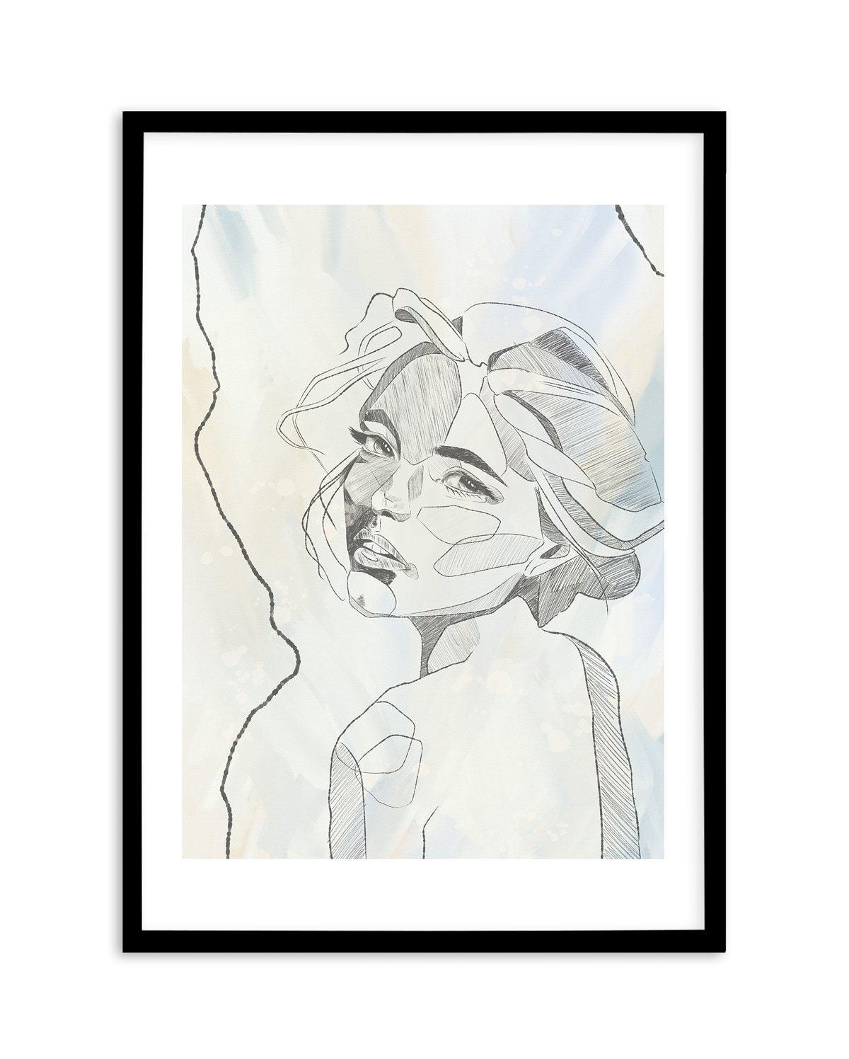 Femme en Lignes II Art Print-PRINT-Olive et Oriel-Olive et Oriel-A5 | 5.8" x 8.3" | 14.8 x 21cm-Black-With White Border-Buy-Australian-Art-Prints-Online-with-Olive-et-Oriel-Your-Artwork-Specialists-Austrailia-Decorate-With-Coastal-Photo-Wall-Art-Prints-From-Our-Beach-House-Artwork-Collection-Fine-Poster-and-Framed-Artwork