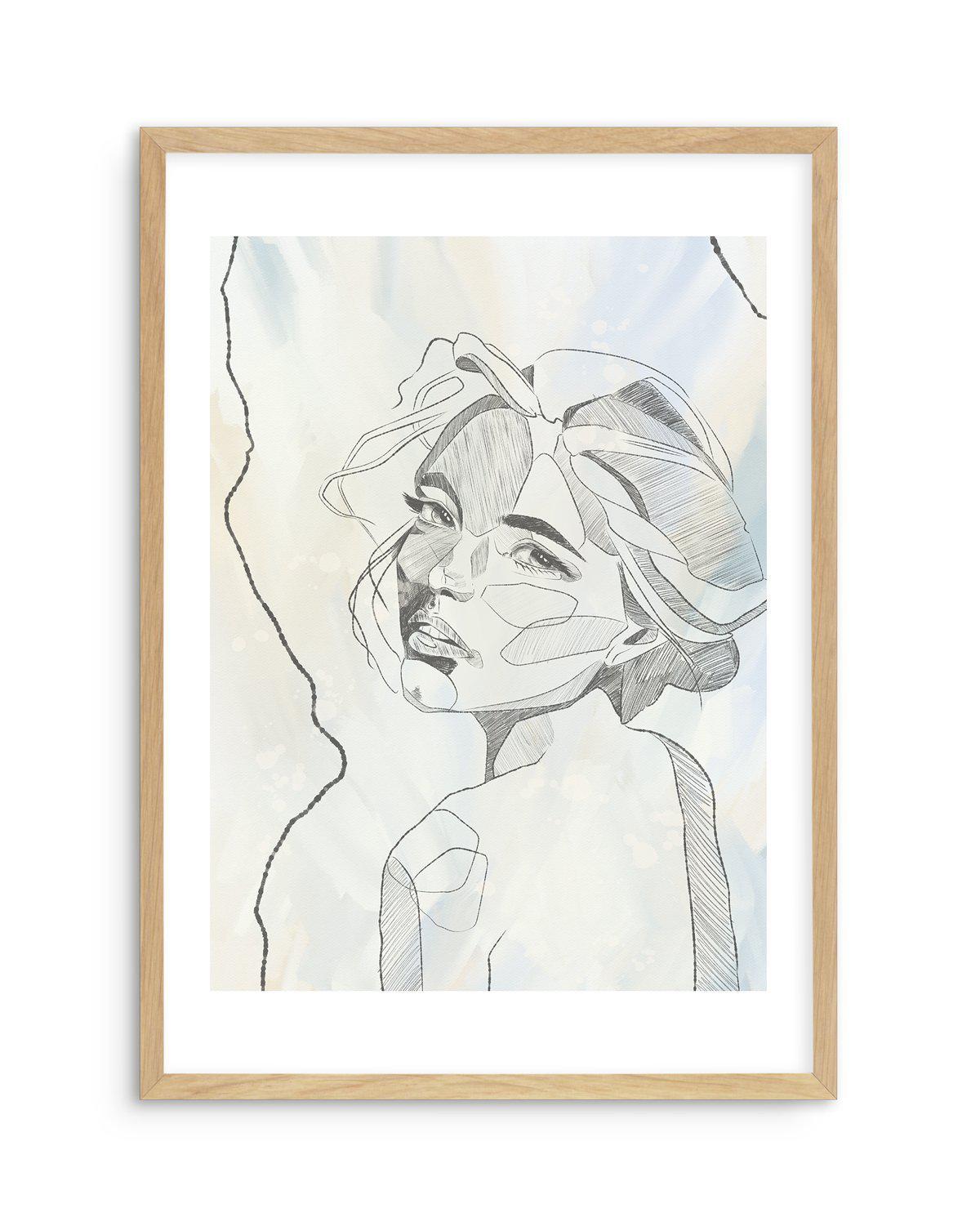 Femme en Lignes II Art Print-PRINT-Olive et Oriel-Olive et Oriel-A5 | 5.8" x 8.3" | 14.8 x 21cm-Oak-With White Border-Buy-Australian-Art-Prints-Online-with-Olive-et-Oriel-Your-Artwork-Specialists-Austrailia-Decorate-With-Coastal-Photo-Wall-Art-Prints-From-Our-Beach-House-Artwork-Collection-Fine-Poster-and-Framed-Artwork