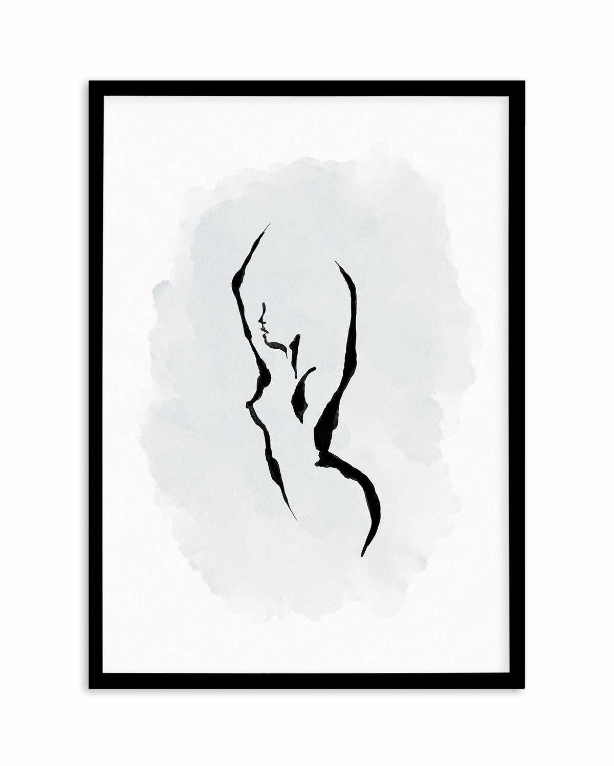 Femme in Periwinkle Blue Art Print-PRINT-Olive et Oriel-Olive et Oriel-A5 | 5.8" x 8.3" | 14.8 x 21cm-Black-With White Border-Buy-Australian-Art-Prints-Online-with-Olive-et-Oriel-Your-Artwork-Specialists-Austrailia-Decorate-With-Coastal-Photo-Wall-Art-Prints-From-Our-Beach-House-Artwork-Collection-Fine-Poster-and-Framed-Artwork