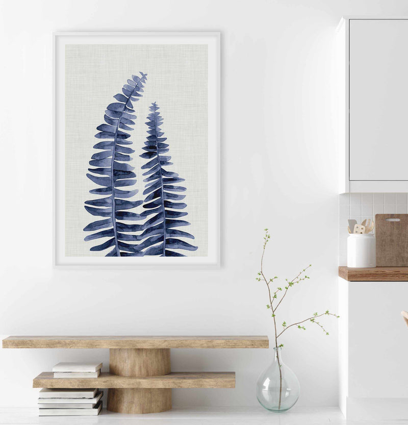 Fern | Navy Art Print-PRINT-Olive et Oriel-Olive et Oriel-Buy-Australian-Art-Prints-Online-with-Olive-et-Oriel-Your-Artwork-Specialists-Austrailia-Decorate-With-Coastal-Photo-Wall-Art-Prints-From-Our-Beach-House-Artwork-Collection-Fine-Poster-and-Framed-Artwork