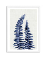 Fern | Navy Art Print-PRINT-Olive et Oriel-Olive et Oriel-A5 | 5.8" x 8.3" | 14.8 x 21cm-White-With White Border-Buy-Australian-Art-Prints-Online-with-Olive-et-Oriel-Your-Artwork-Specialists-Austrailia-Decorate-With-Coastal-Photo-Wall-Art-Prints-From-Our-Beach-House-Artwork-Collection-Fine-Poster-and-Framed-Artwork