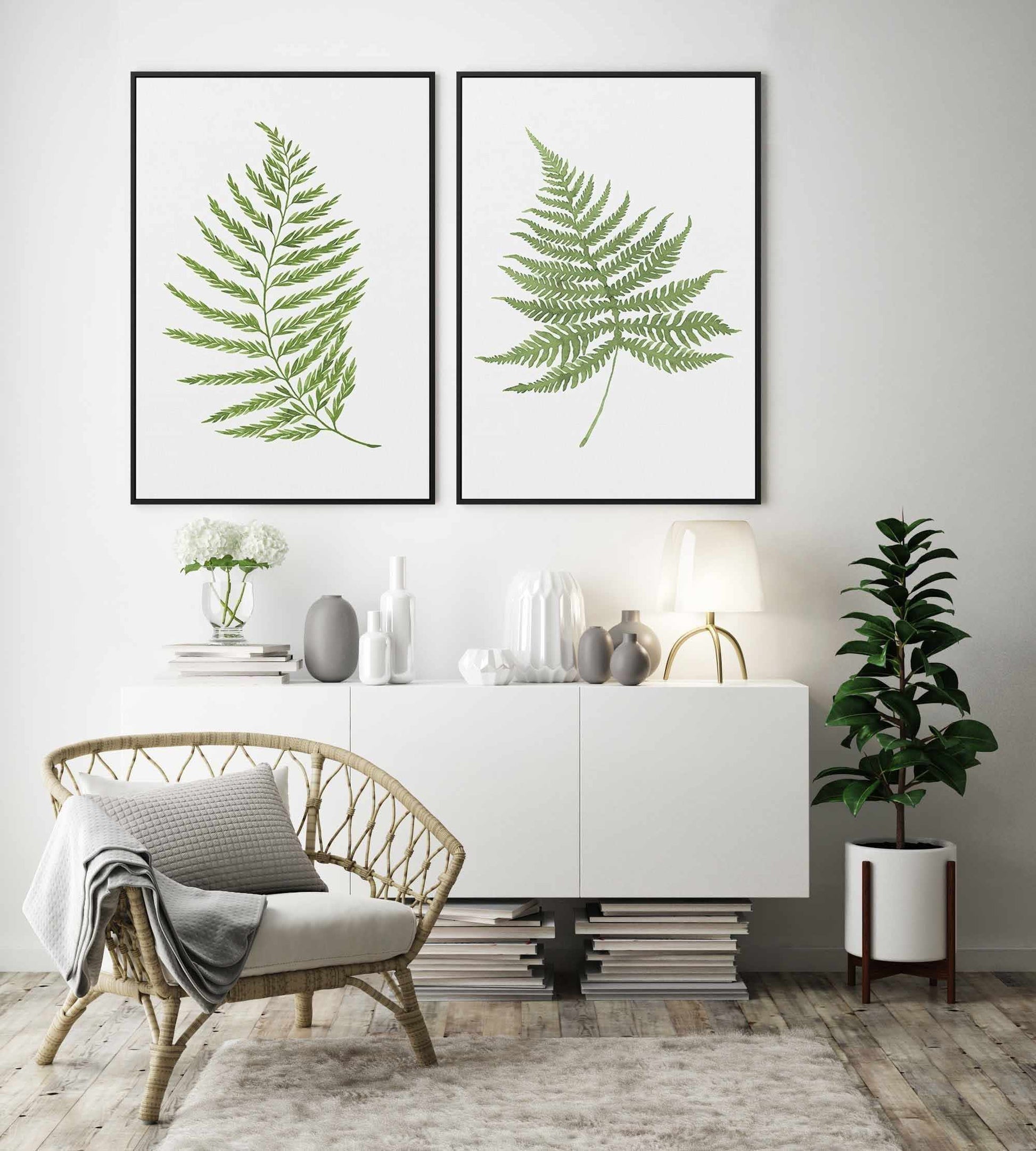 Fern on Grey I | Framed Canvas-CANVAS-You can shop wall art online with Olive et Oriel for everything from abstract art to fun kids wall art. Our beautiful modern art prints and canvas art are available from large canvas prints to wall art paintings and our proudly Australian artwork collection offers only the highest quality framed large wall art and canvas art Australia - You can buy fashion photography prints or Hampton print posters and paintings on canvas from Olive et Oriel and have them d