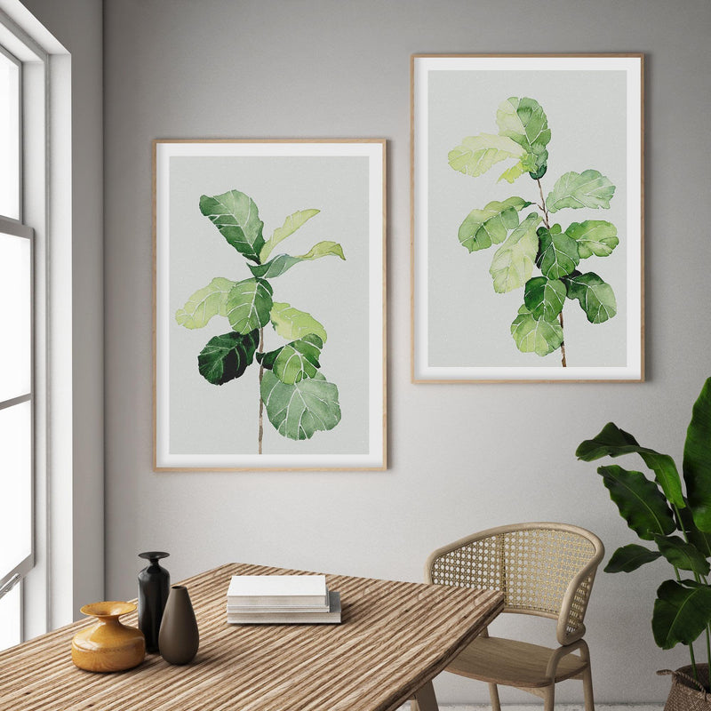Fiddle Fig in Watercolour I Art Print-PRINT-Olive et Oriel-Olive et Oriel-Buy-Australian-Art-Prints-Online-with-Olive-et-Oriel-Your-Artwork-Specialists-Austrailia-Decorate-With-Coastal-Photo-Wall-Art-Prints-From-Our-Beach-House-Artwork-Collection-Fine-Poster-and-Framed-Artwork