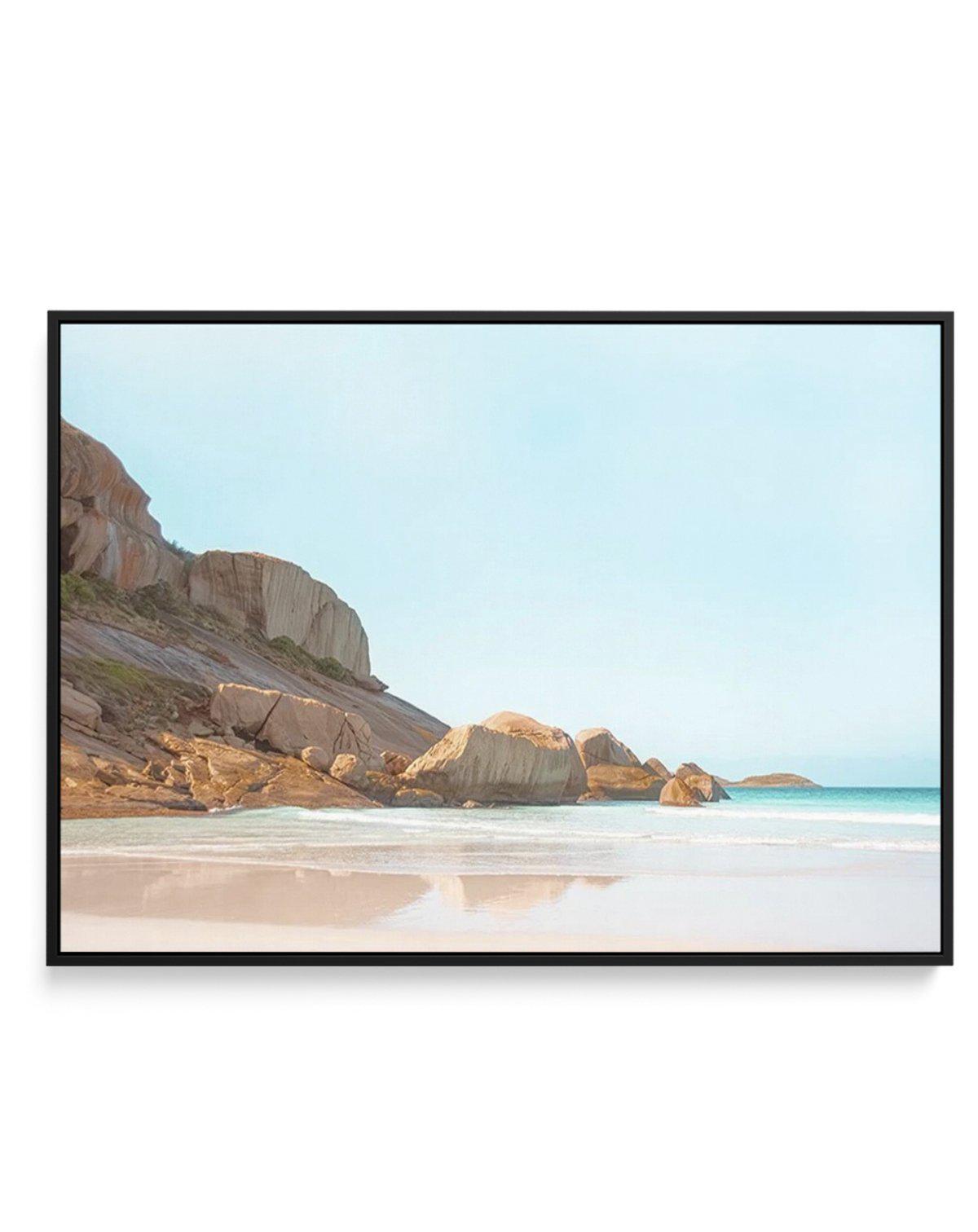 Firsties Beach, Esperance | Framed Canvas-CANVAS-You can shop wall art online with Olive et Oriel for everything from abstract art to fun kids wall art. Our beautiful modern art prints and canvas art are available from large canvas prints to wall art paintings and our proudly Australian artwork collection offers only the highest quality framed large wall art and canvas art Australia - You can buy fashion photography prints or Hampton print posters and paintings on canvas from Olive et Oriel and 