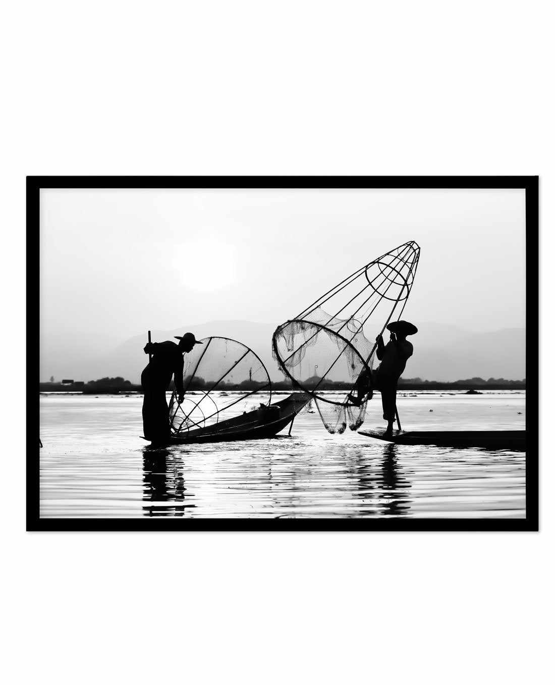 Fisherman II Art Print-PRINT-Olive et Oriel-Olive et Oriel-A5 | 5.8" x 8.3" | 14.8 x 21cm-Black-With White Border-Buy-Australian-Art-Prints-Online-with-Olive-et-Oriel-Your-Artwork-Specialists-Austrailia-Decorate-With-Coastal-Photo-Wall-Art-Prints-From-Our-Beach-House-Artwork-Collection-Fine-Poster-and-Framed-Artwork