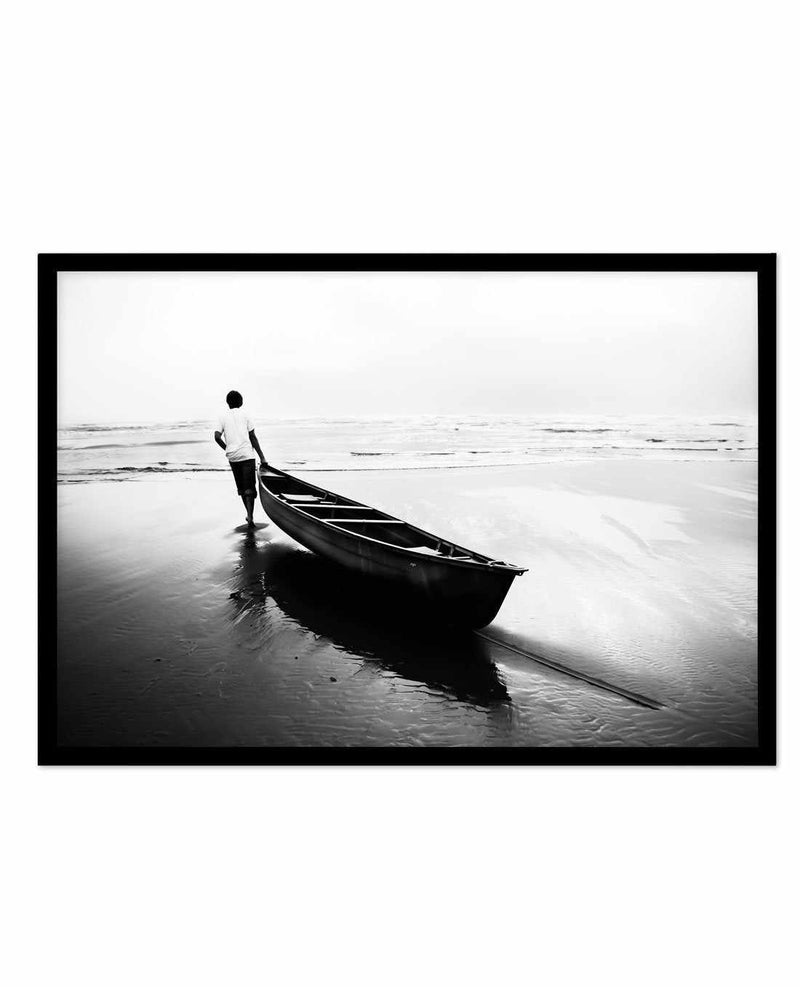 Fisherman III Art Print-PRINT-Olive et Oriel-Olive et Oriel-A5 | 5.8" x 8.3" | 14.8 x 21cm-Black-With White Border-Buy-Australian-Art-Prints-Online-with-Olive-et-Oriel-Your-Artwork-Specialists-Austrailia-Decorate-With-Coastal-Photo-Wall-Art-Prints-From-Our-Beach-House-Artwork-Collection-Fine-Poster-and-Framed-Artwork