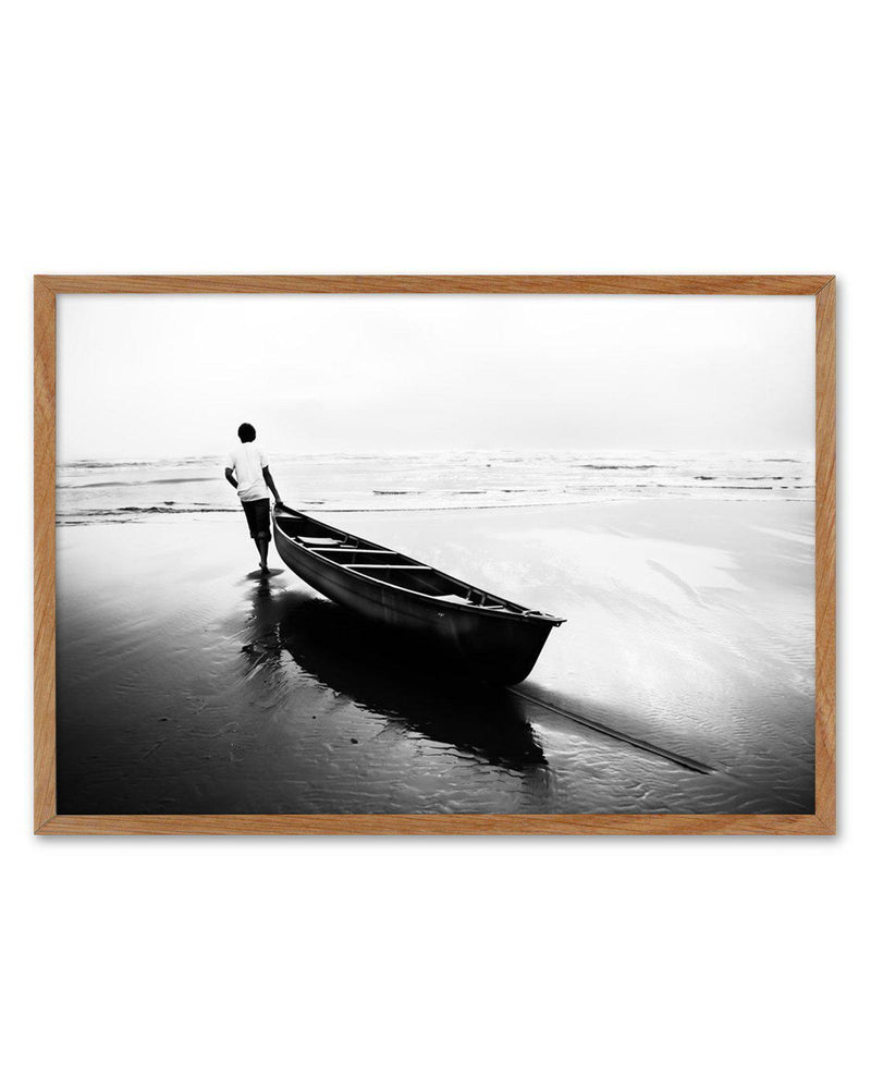 Fisherman III Art Print-PRINT-Olive et Oriel-Olive et Oriel-50x70 cm | 19.6" x 27.5"-Walnut-With White Border-Buy-Australian-Art-Prints-Online-with-Olive-et-Oriel-Your-Artwork-Specialists-Austrailia-Decorate-With-Coastal-Photo-Wall-Art-Prints-From-Our-Beach-House-Artwork-Collection-Fine-Poster-and-Framed-Artwork