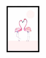 Flamingo I Art Print-PRINT-Olive et Oriel-Olive et Oriel-A5 | 5.8" x 8.3" | 14.8 x 21cm-Black-With White Border-Buy-Australian-Art-Prints-Online-with-Olive-et-Oriel-Your-Artwork-Specialists-Austrailia-Decorate-With-Coastal-Photo-Wall-Art-Prints-From-Our-Beach-House-Artwork-Collection-Fine-Poster-and-Framed-Artwork