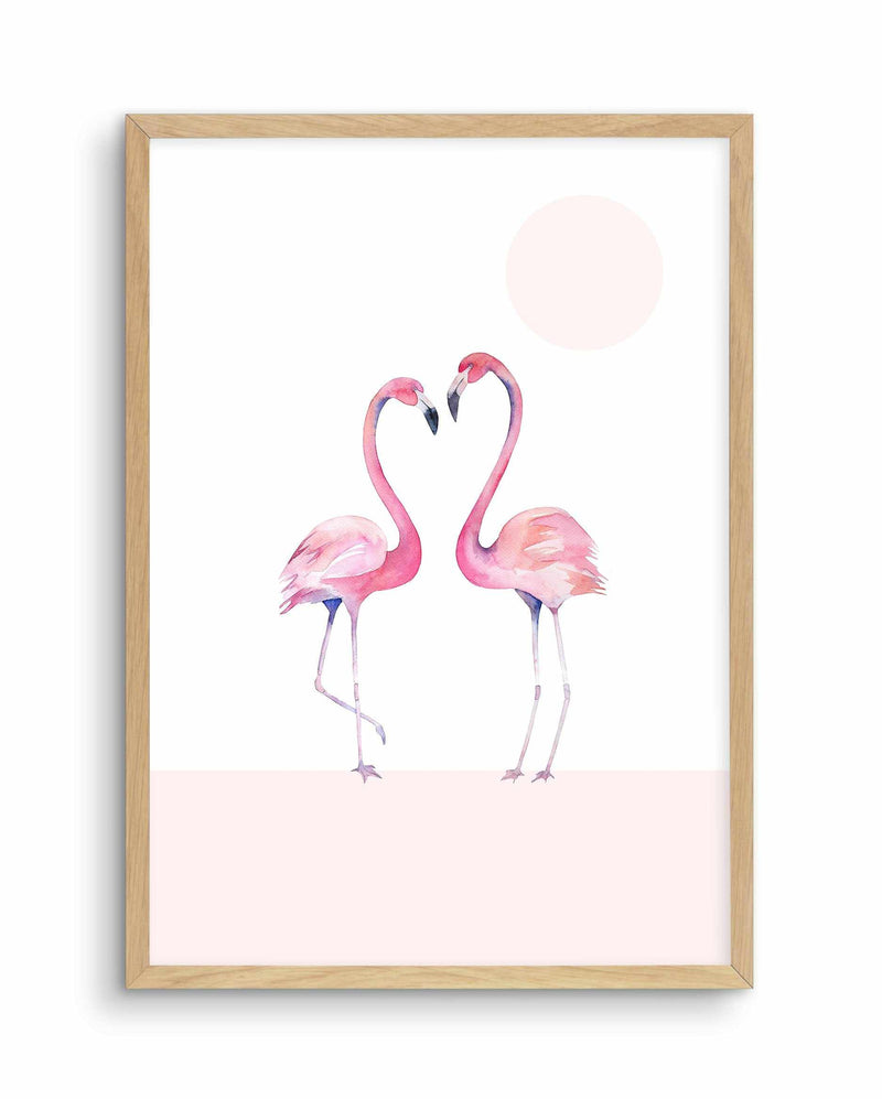 Flamingo I Art Print-PRINT-Olive et Oriel-Olive et Oriel-A5 | 5.8" x 8.3" | 14.8 x 21cm-Oak-With White Border-Buy-Australian-Art-Prints-Online-with-Olive-et-Oriel-Your-Artwork-Specialists-Austrailia-Decorate-With-Coastal-Photo-Wall-Art-Prints-From-Our-Beach-House-Artwork-Collection-Fine-Poster-and-Framed-Artwork