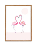 Flamingo I Art Print-PRINT-Olive et Oriel-Olive et Oriel-50x70 cm | 19.6" x 27.5"-Walnut-With White Border-Buy-Australian-Art-Prints-Online-with-Olive-et-Oriel-Your-Artwork-Specialists-Austrailia-Decorate-With-Coastal-Photo-Wall-Art-Prints-From-Our-Beach-House-Artwork-Collection-Fine-Poster-and-Framed-Artwork