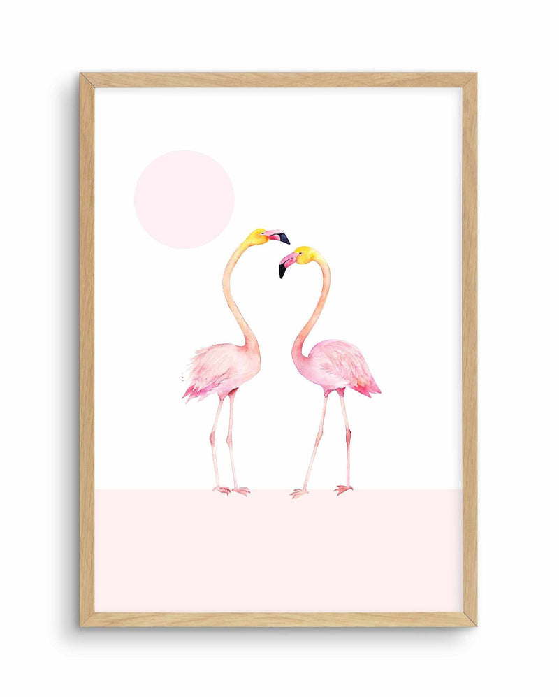 Flamingo II Art Print-PRINT-Olive et Oriel-Olive et Oriel-A5 | 5.8" x 8.3" | 14.8 x 21cm-Oak-With White Border-Buy-Australian-Art-Prints-Online-with-Olive-et-Oriel-Your-Artwork-Specialists-Austrailia-Decorate-With-Coastal-Photo-Wall-Art-Prints-From-Our-Beach-House-Artwork-Collection-Fine-Poster-and-Framed-Artwork