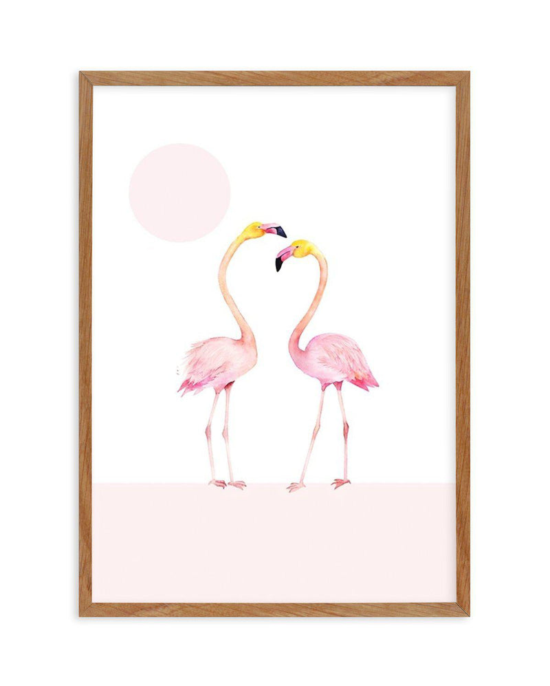 Flamingo II Art Print-PRINT-Olive et Oriel-Olive et Oriel-50x70 cm | 19.6" x 27.5"-Walnut-With White Border-Buy-Australian-Art-Prints-Online-with-Olive-et-Oriel-Your-Artwork-Specialists-Austrailia-Decorate-With-Coastal-Photo-Wall-Art-Prints-From-Our-Beach-House-Artwork-Collection-Fine-Poster-and-Framed-Artwork