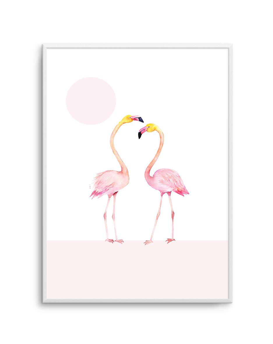 Flamingo II Art Print-PRINT-Olive et Oriel-Olive et Oriel-A5 | 5.8" x 8.3" | 14.8 x 21cm-Unframed Art Print-With White Border-Buy-Australian-Art-Prints-Online-with-Olive-et-Oriel-Your-Artwork-Specialists-Austrailia-Decorate-With-Coastal-Photo-Wall-Art-Prints-From-Our-Beach-House-Artwork-Collection-Fine-Poster-and-Framed-Artwork