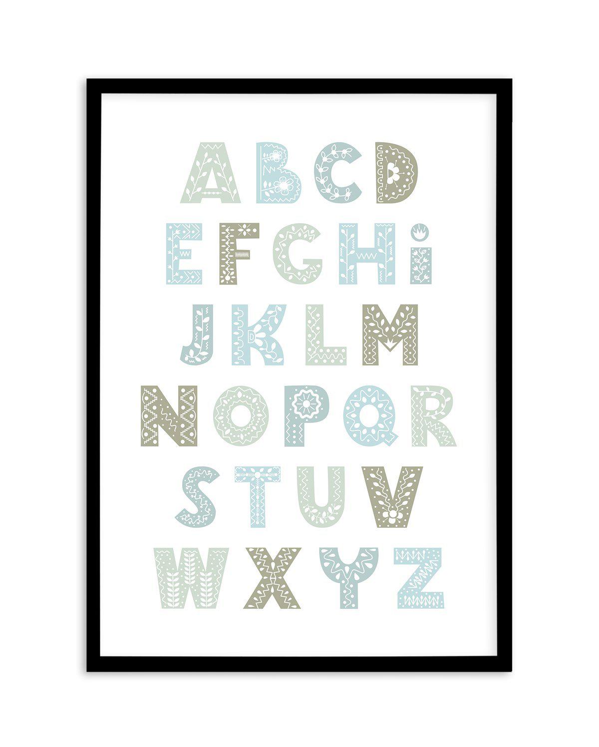 Fleur Alphabet | Bondi Art Print-PRINT-Olive et Oriel-Olive et Oriel-A5 | 5.8" x 8.3" | 14.8 x 21cm-Black-With White Border-Buy-Australian-Art-Prints-Online-with-Olive-et-Oriel-Your-Artwork-Specialists-Austrailia-Decorate-With-Coastal-Photo-Wall-Art-Prints-From-Our-Beach-House-Artwork-Collection-Fine-Poster-and-Framed-Artwork