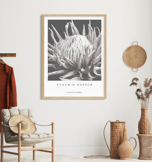 Fleur D'Espoir | King Protea Art Print-PRINT-Olive et Oriel-Olive et Oriel-Buy-Australian-Art-Prints-Online-with-Olive-et-Oriel-Your-Artwork-Specialists-Austrailia-Decorate-With-Coastal-Photo-Wall-Art-Prints-From-Our-Beach-House-Artwork-Collection-Fine-Poster-and-Framed-Artwork