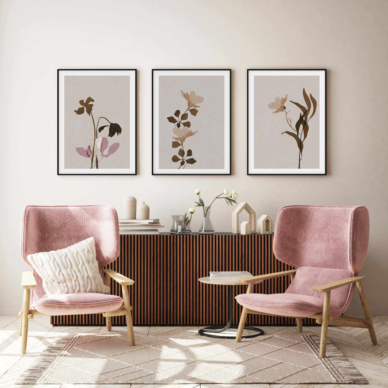 Fleur Graphique I | Brown Art Print-PRINT-Olive et Oriel-Olive et Oriel-Buy-Australian-Art-Prints-Online-with-Olive-et-Oriel-Your-Artwork-Specialists-Austrailia-Decorate-With-Coastal-Photo-Wall-Art-Prints-From-Our-Beach-House-Artwork-Collection-Fine-Poster-and-Framed-Artwork