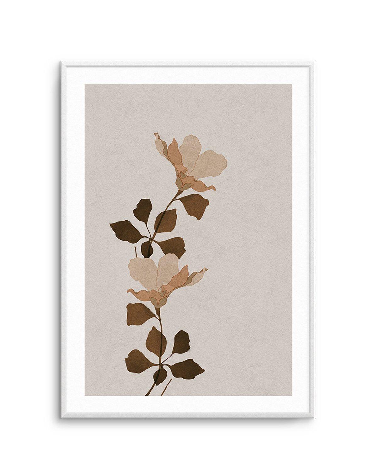 Fleur Graphique I | Brown Art Print-PRINT-Olive et Oriel-Olive et Oriel-A4 | 8.3" x 11.7" | 21 x 29.7cm-Unframed Art Print-With White Border-Buy-Australian-Art-Prints-Online-with-Olive-et-Oriel-Your-Artwork-Specialists-Austrailia-Decorate-With-Coastal-Photo-Wall-Art-Prints-From-Our-Beach-House-Artwork-Collection-Fine-Poster-and-Framed-Artwork