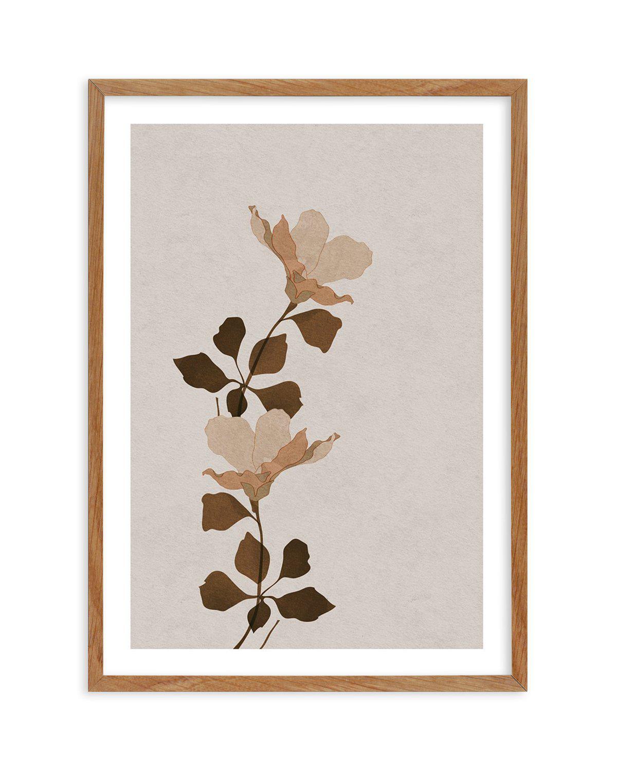 Fleur Graphique I | Brown Art Print-PRINT-Olive et Oriel-Olive et Oriel-Buy-Australian-Art-Prints-Online-with-Olive-et-Oriel-Your-Artwork-Specialists-Austrailia-Decorate-With-Coastal-Photo-Wall-Art-Prints-From-Our-Beach-House-Artwork-Collection-Fine-Poster-and-Framed-Artwork