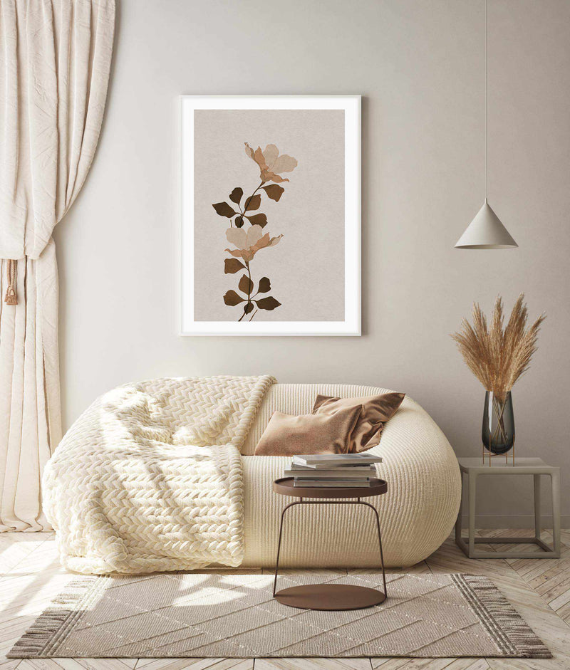 Fleur Graphique I | Brown Art Print-PRINT-Olive et Oriel-Olive et Oriel-Buy-Australian-Art-Prints-Online-with-Olive-et-Oriel-Your-Artwork-Specialists-Austrailia-Decorate-With-Coastal-Photo-Wall-Art-Prints-From-Our-Beach-House-Artwork-Collection-Fine-Poster-and-Framed-Artwork