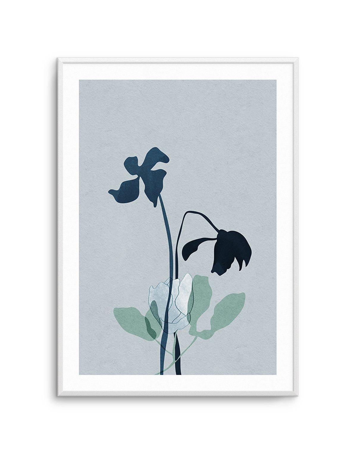 Fleur Graphique II | Blue Art Print-PRINT-Olive et Oriel-Olive et Oriel-A5 | 5.8" x 8.3" | 14.8 x 21cm-Unframed Art Print-With White Border-Buy-Australian-Art-Prints-Online-with-Olive-et-Oriel-Your-Artwork-Specialists-Austrailia-Decorate-With-Coastal-Photo-Wall-Art-Prints-From-Our-Beach-House-Artwork-Collection-Fine-Poster-and-Framed-Artwork