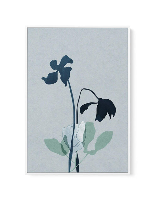 Fleur Graphique II | Blue | Framed Canvas-CANVAS-You can shop wall art online with Olive et Oriel for everything from abstract art to fun kids wall art. Our beautiful modern art prints and canvas art are available from large canvas prints to wall art paintings and our proudly Australian artwork collection offers only the highest quality framed large wall art and canvas art Australia - You can buy fashion photography prints or Hampton print posters and paintings on canvas from Olive et Oriel and 