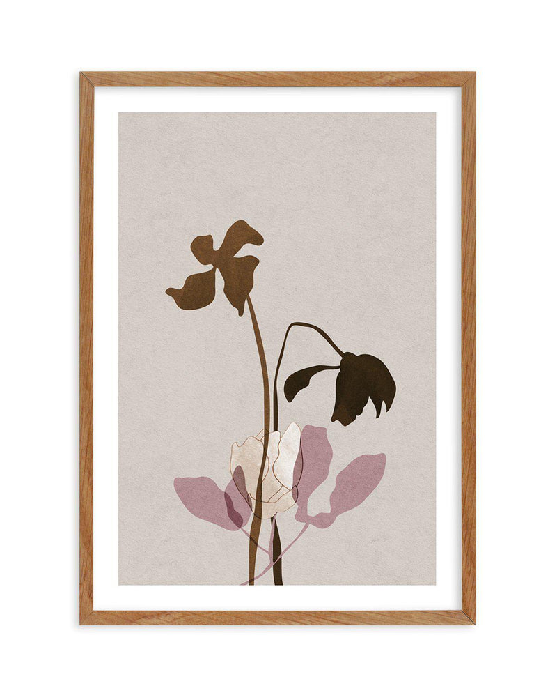 Fleur Graphique II | Brown Art Print-PRINT-Olive et Oriel-Olive et Oriel-Buy-Australian-Art-Prints-Online-with-Olive-et-Oriel-Your-Artwork-Specialists-Austrailia-Decorate-With-Coastal-Photo-Wall-Art-Prints-From-Our-Beach-House-Artwork-Collection-Fine-Poster-and-Framed-Artwork