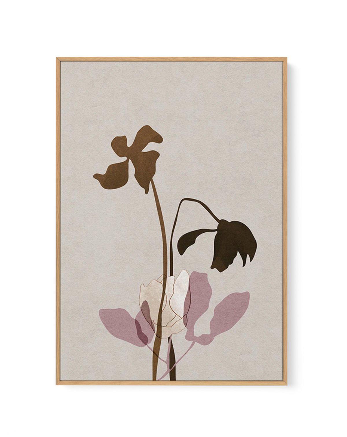 Fleur Graphique II | Brown | Framed Canvas-CANVAS-You can shop wall art online with Olive et Oriel for everything from abstract art to fun kids wall art. Our beautiful modern art prints and canvas art are available from large canvas prints to wall art paintings and our proudly Australian artwork collection offers only the highest quality framed large wall art and canvas art Australia - You can buy fashion photography prints or Hampton print posters and paintings on canvas from Olive et Oriel and