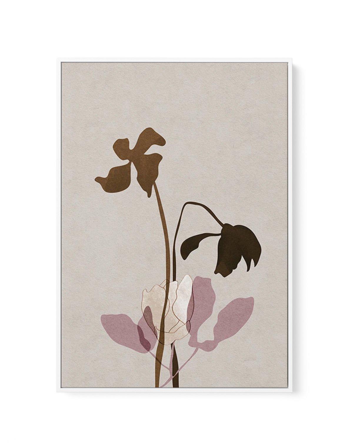 Fleur Graphique II | Brown | Framed Canvas-CANVAS-You can shop wall art online with Olive et Oriel for everything from abstract art to fun kids wall art. Our beautiful modern art prints and canvas art are available from large canvas prints to wall art paintings and our proudly Australian artwork collection offers only the highest quality framed large wall art and canvas art Australia - You can buy fashion photography prints or Hampton print posters and paintings on canvas from Olive et Oriel and